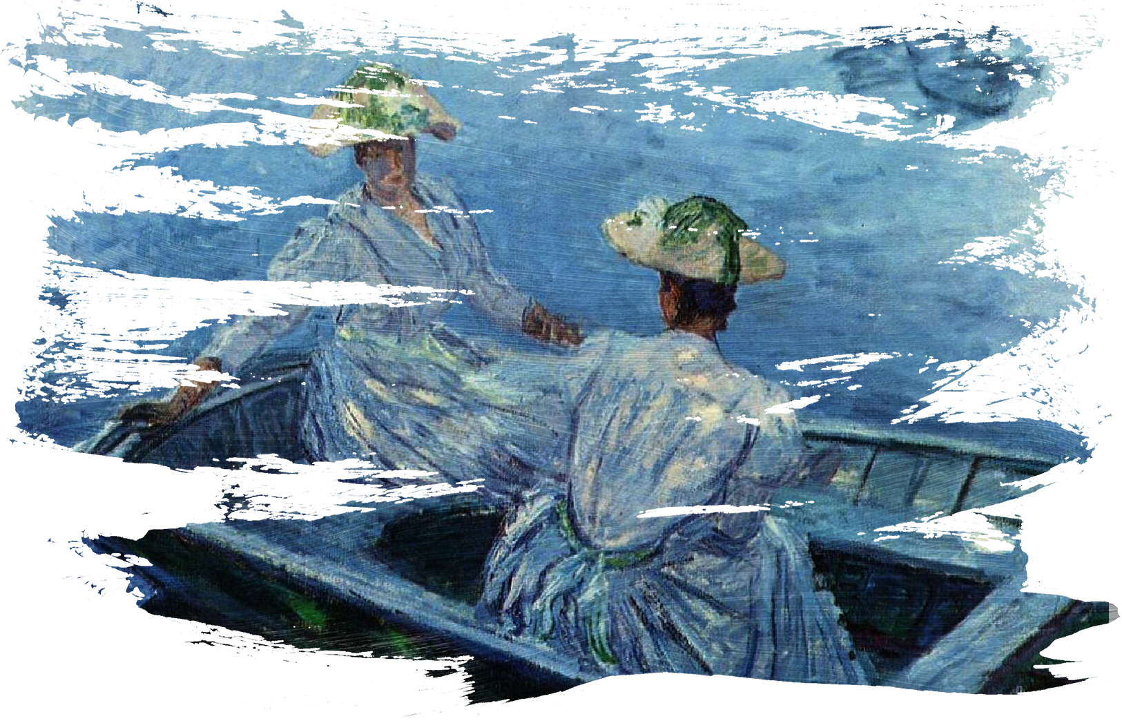 Kunstgemälde: Das blaue Ruderboot - Claude Monet