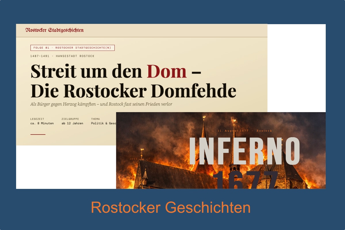 Ausschnitte der Titelbilder der Blogseiten